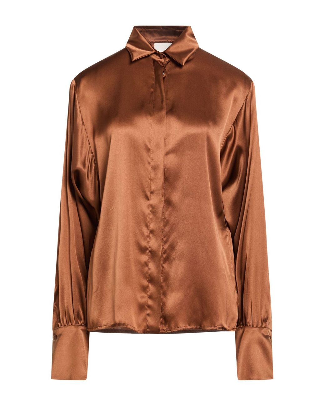 Crida Milano Brown Shirt Silk