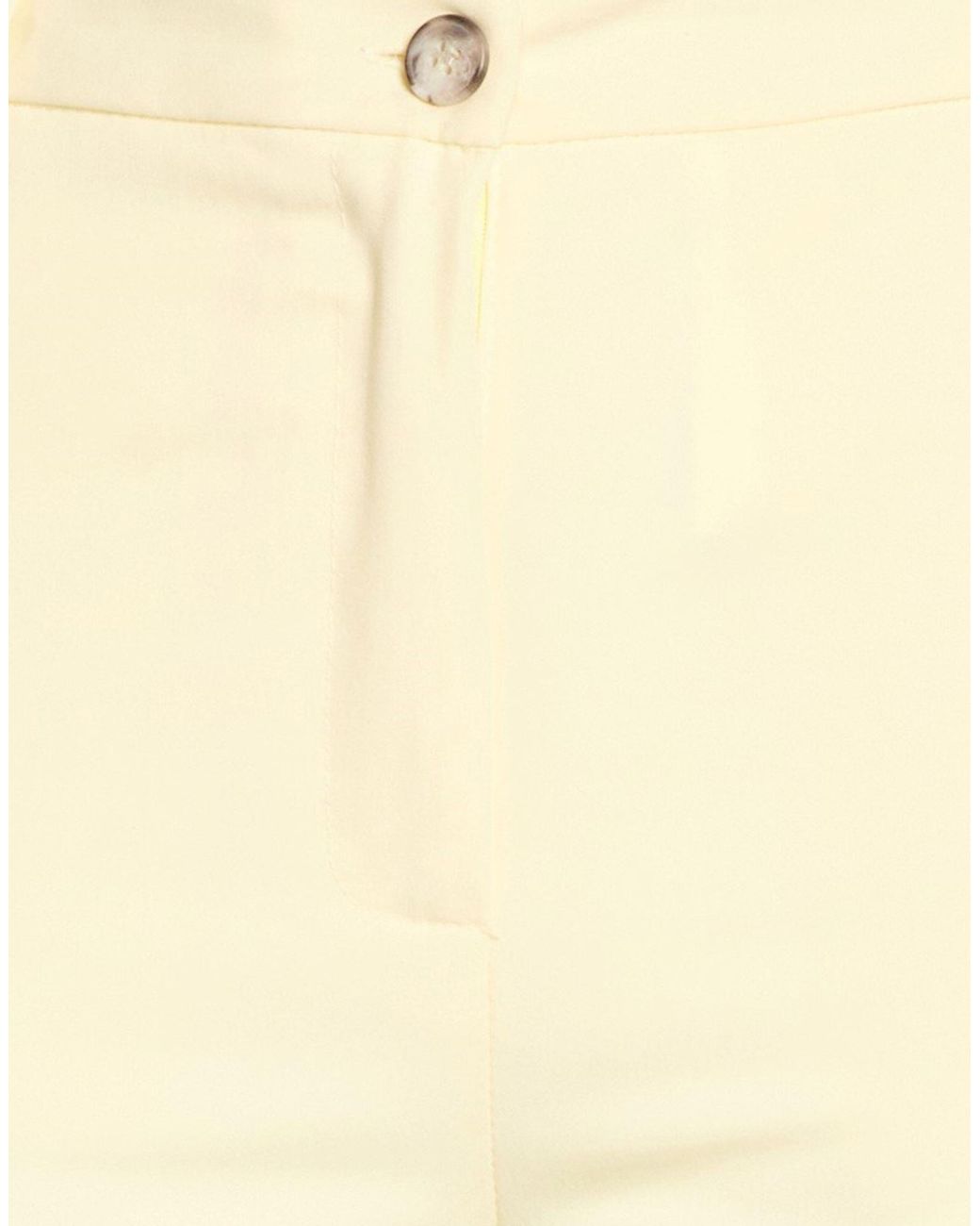ViCOLO White Pants Polyester, Viscose, Elastane