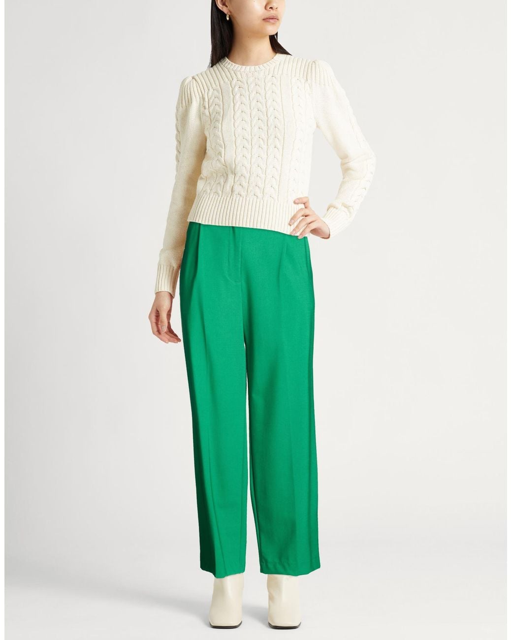 PT Torino Green Pants Virgin Wool, Elastane