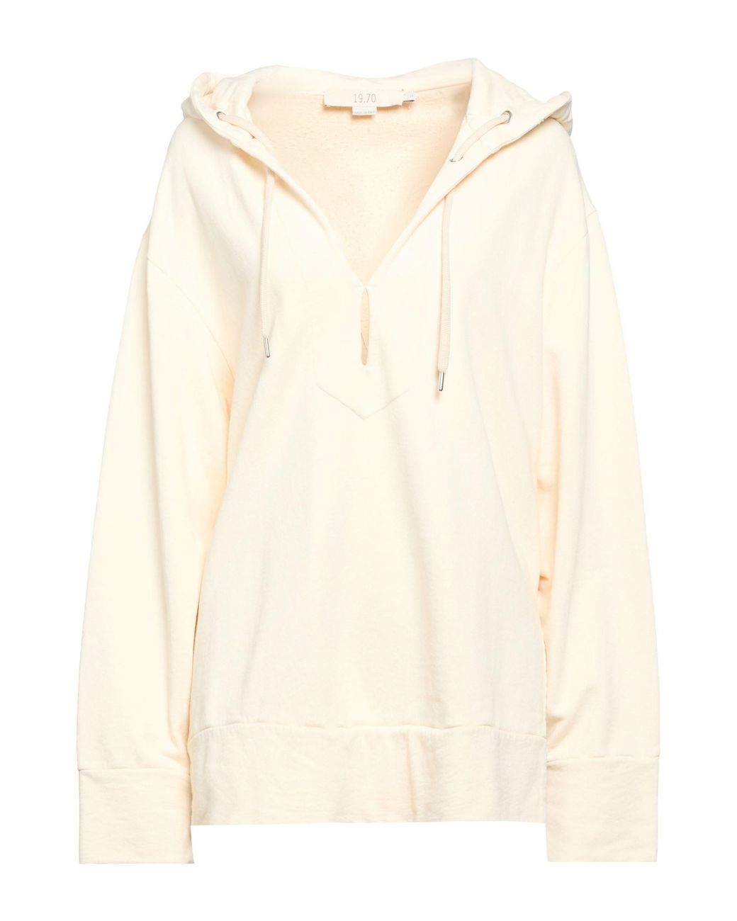 19.70 Nineteen Seventy Natural Ivory Sweatshirt Cotton