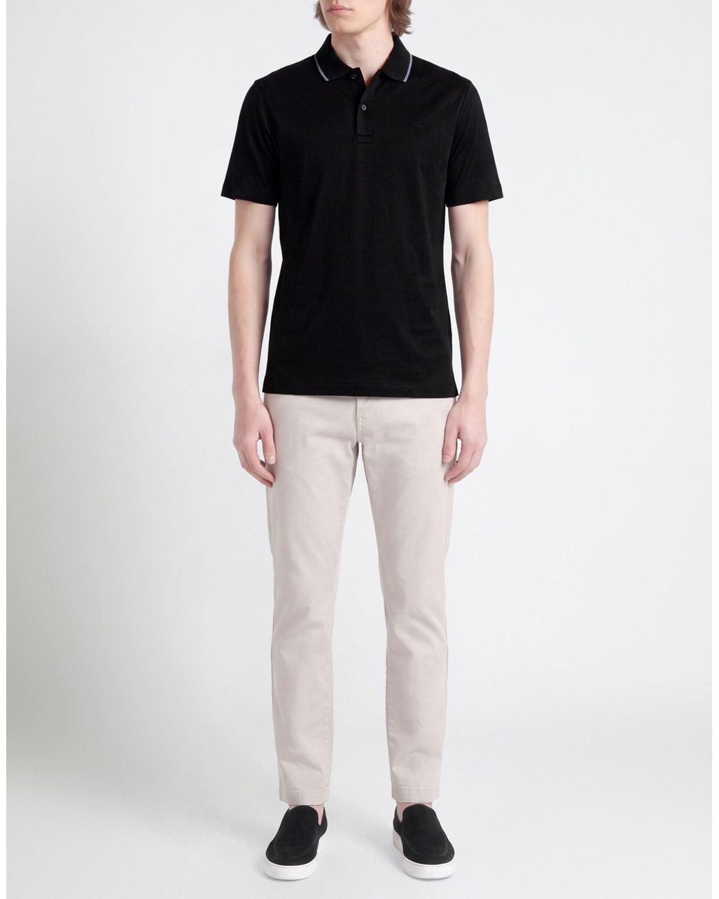 Paul & Shark Black Polo Shirt Cotton for men