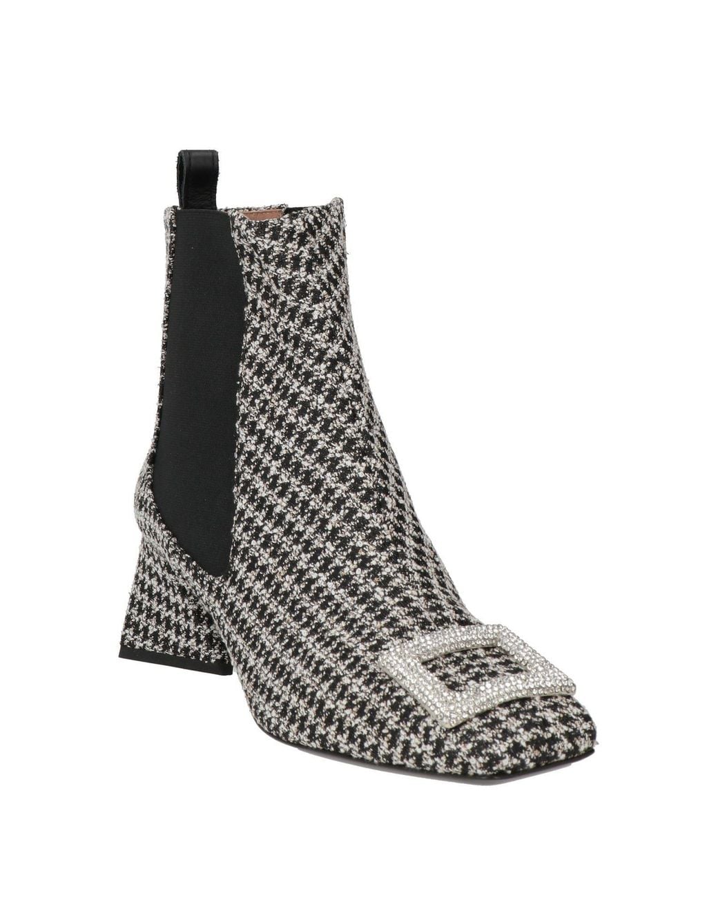 Pollini Black Ankle Boots Textile Fibers