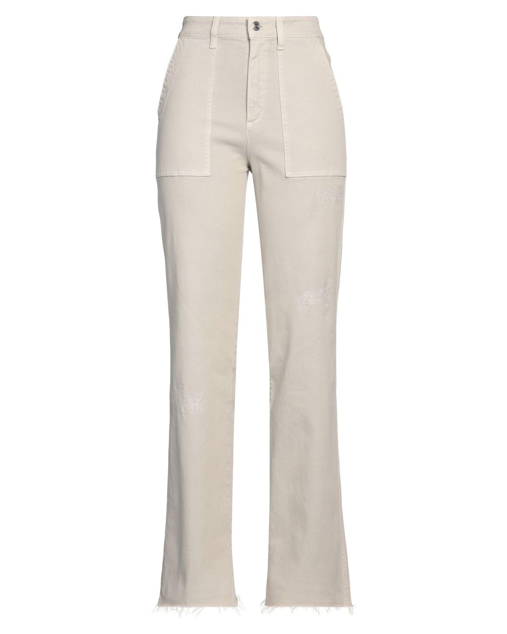 Department 5 White Pants Cotton, Elastane