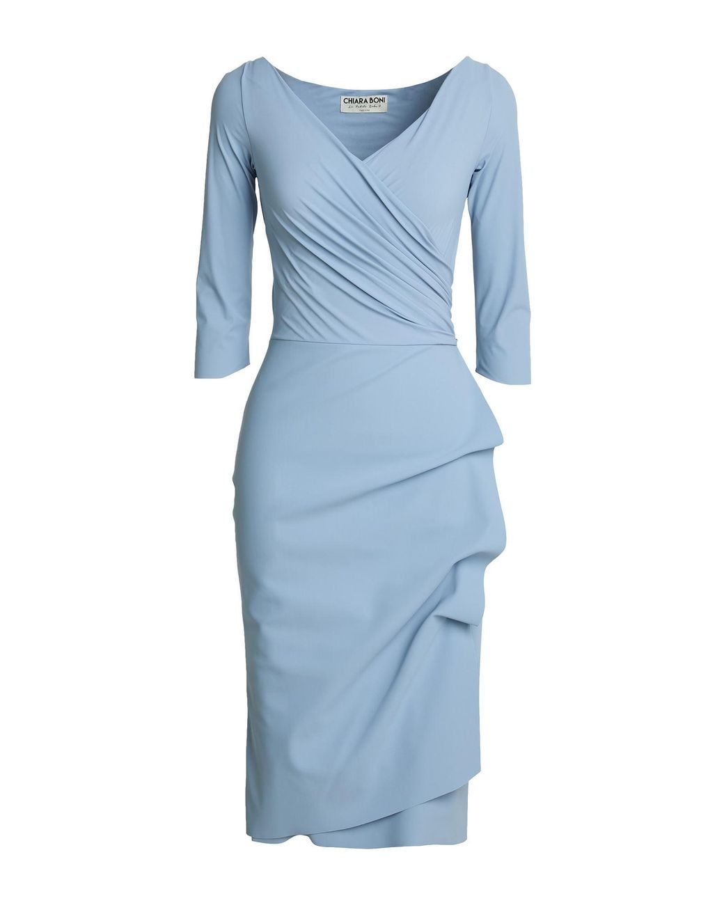La Petite Robe Di Chiara Boni Blue Midi Dress Polyamide, Elastane