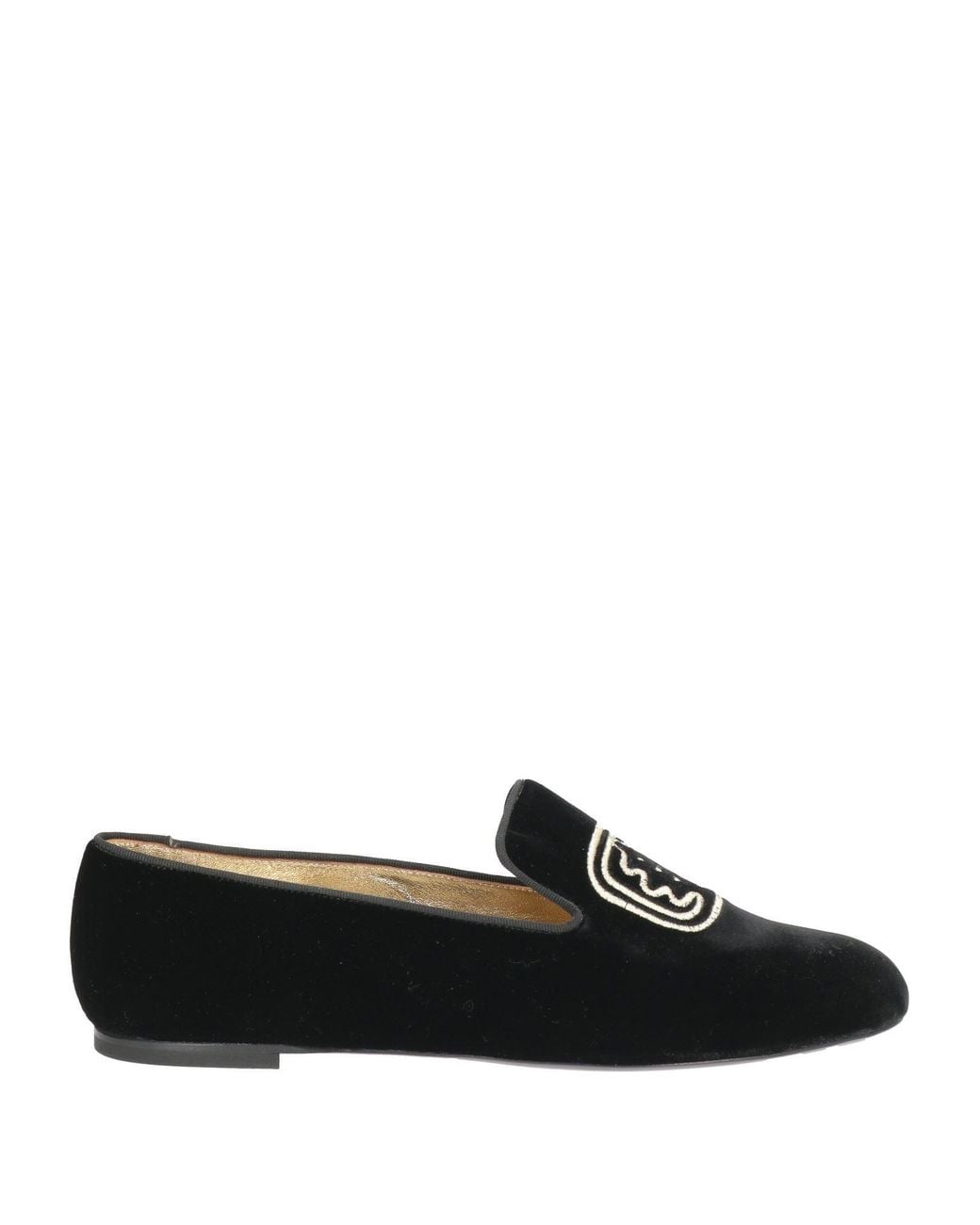 Ines De La Fressange Paris Black Loafers Textile Fibers