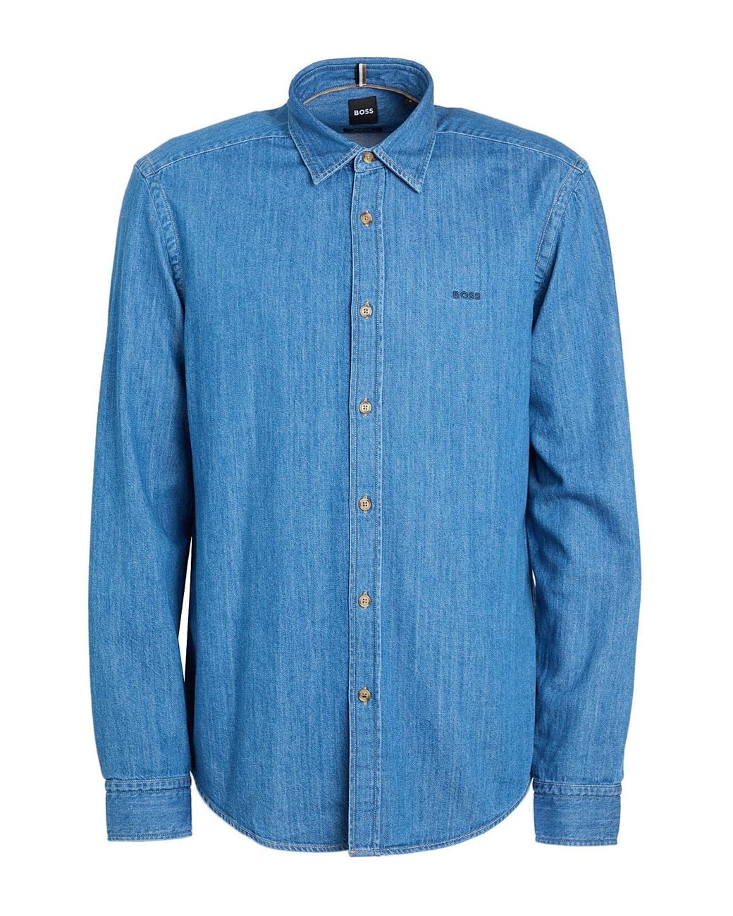 Boss Blue Denim Shirt Organic Cotton for men