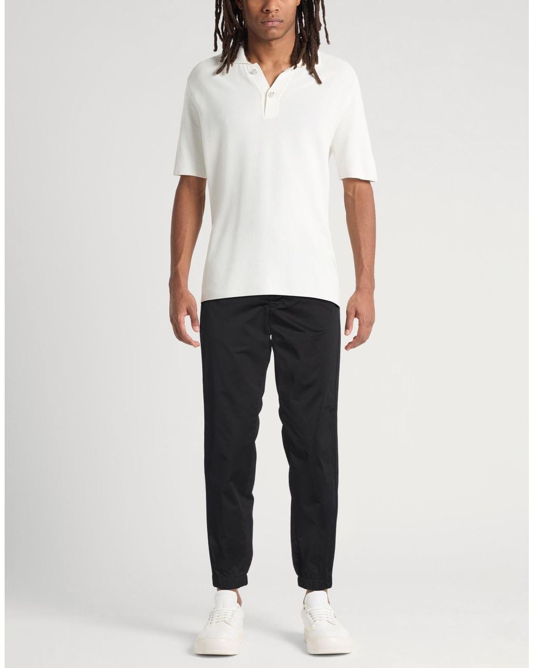 Bikkembergs Black Pants Cotton, Elastane, Polyester for men