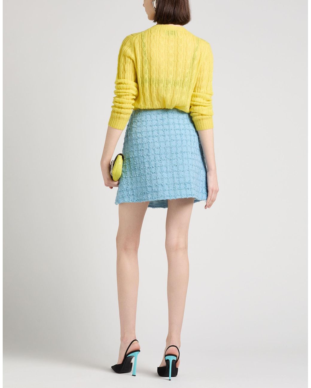 Versace Blue Mini Skirt