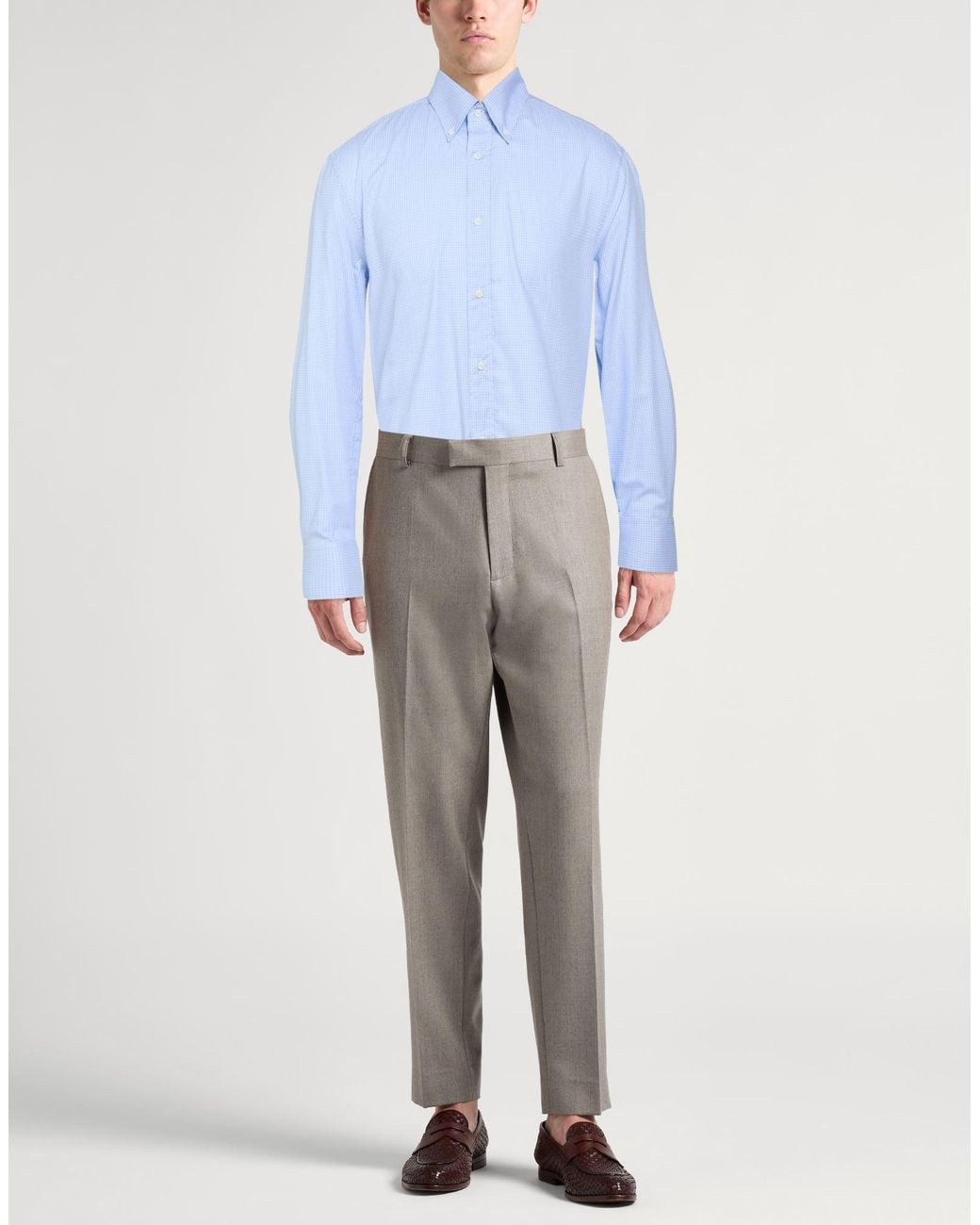 Brunello Cucinelli Blue Sky Shirt Cotton for men