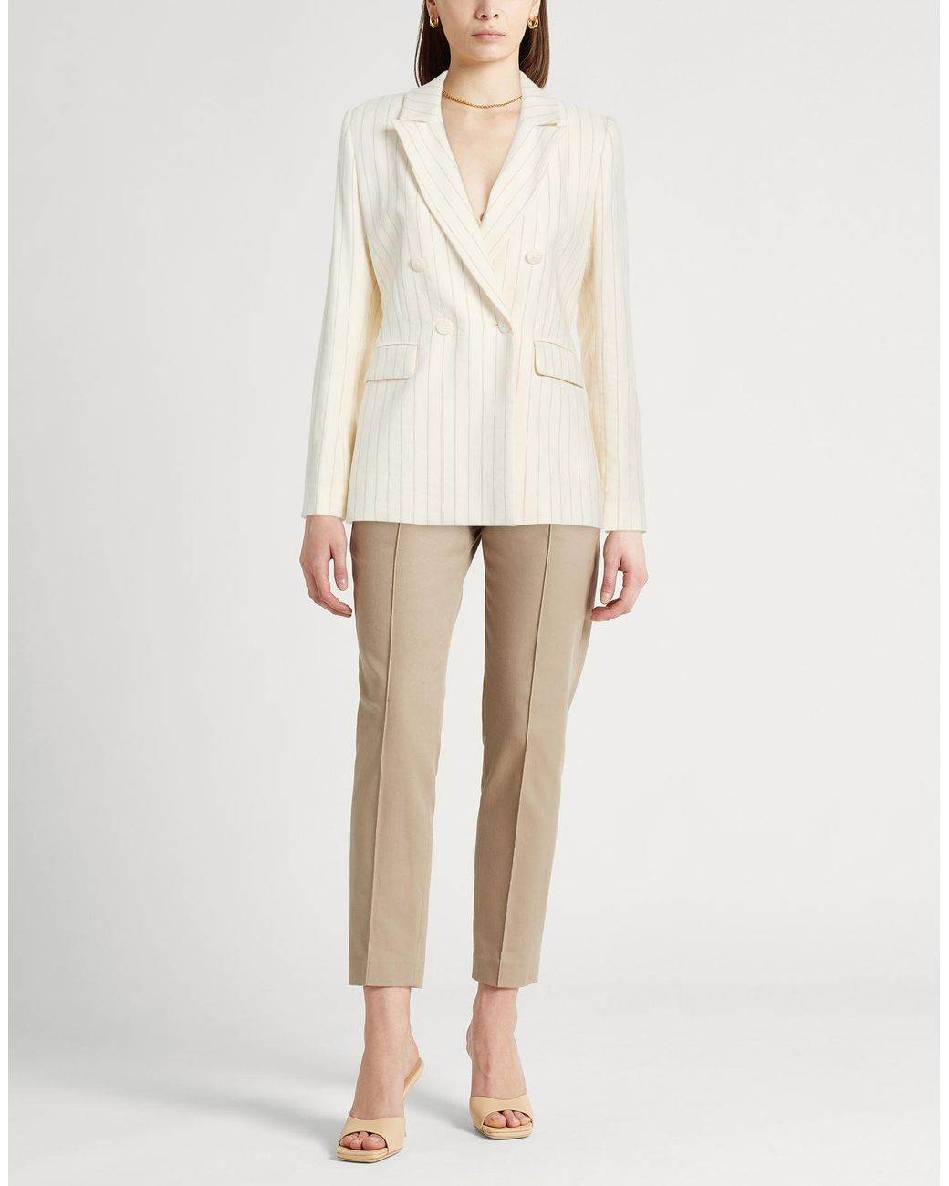 Really Wild Clothing White Blazer Cotton, Linen