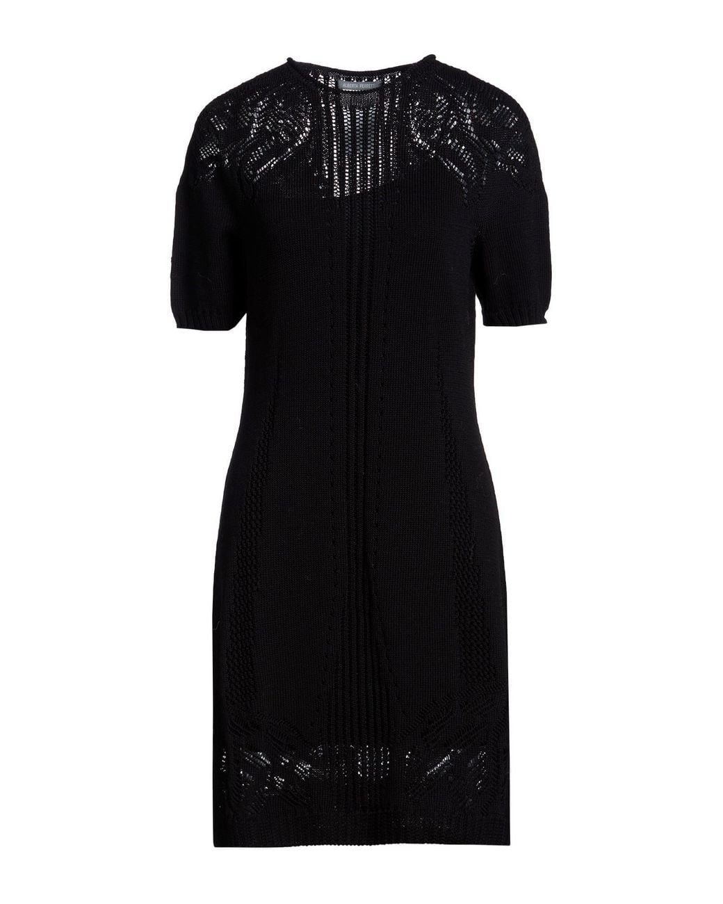Alberta Ferretti Black Mini Dress Cotton
