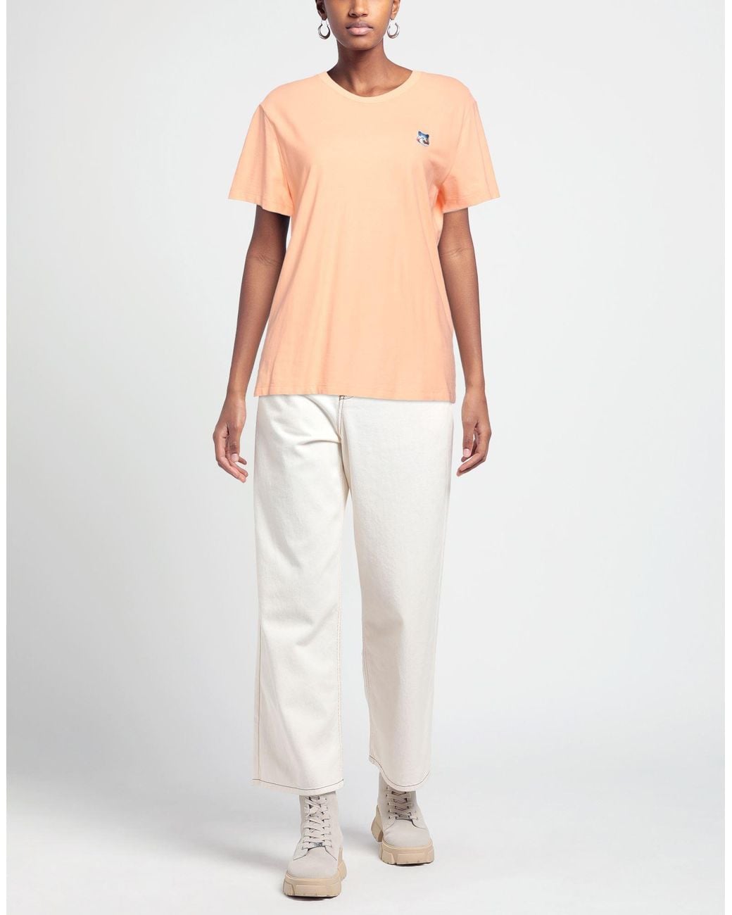 Maison Kitsuné Pink T-Shirt Cotton