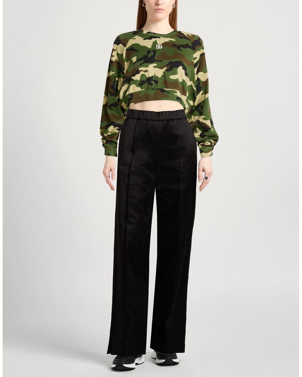 Dolce & Gabbana Green Military Sweatshirt Cotton