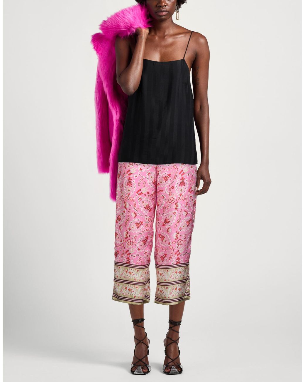 Maliparmi Pink Pants Silk
