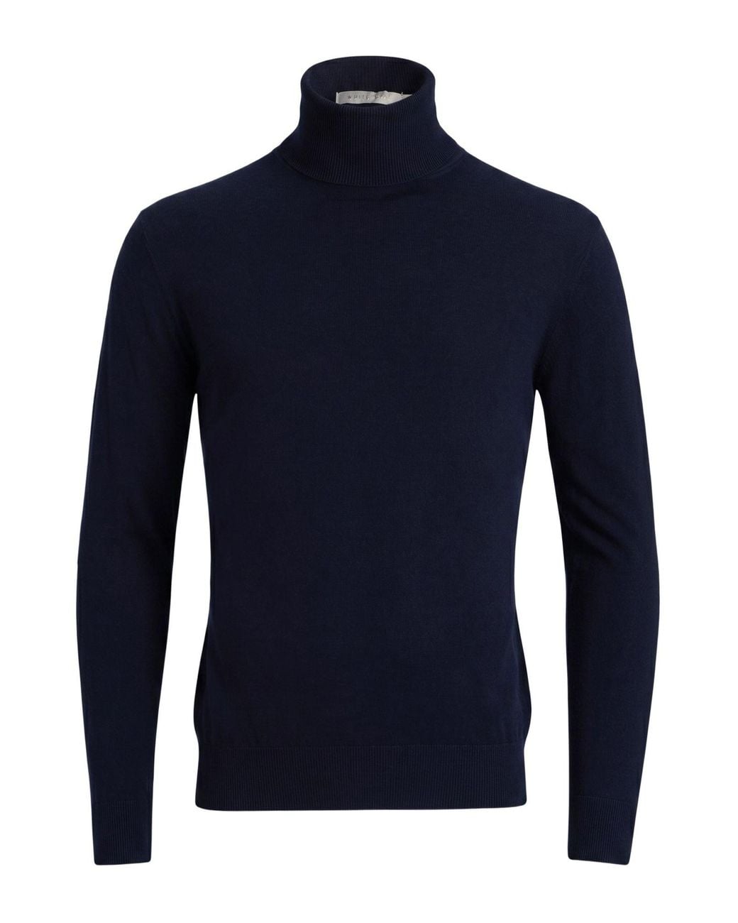 White Wise Blue Turtleneck for men