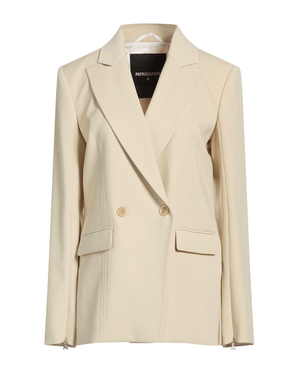 Patrizia Pepe Natural Blazer Polyester, Elastane