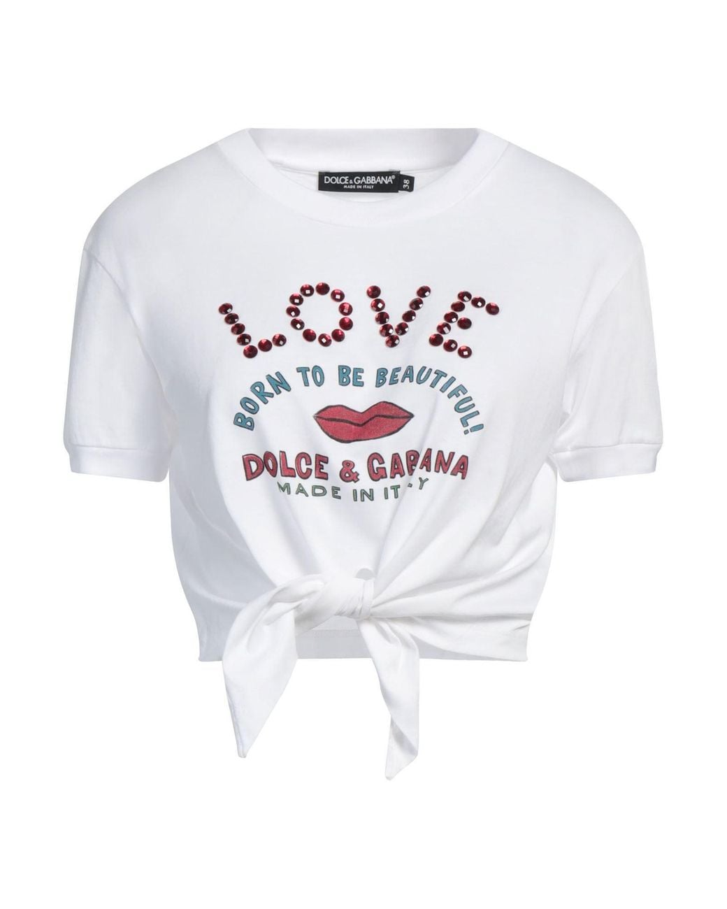 Dolce & Gabbana White T-Shirt Cotton, Polyurethane, Natural Resin