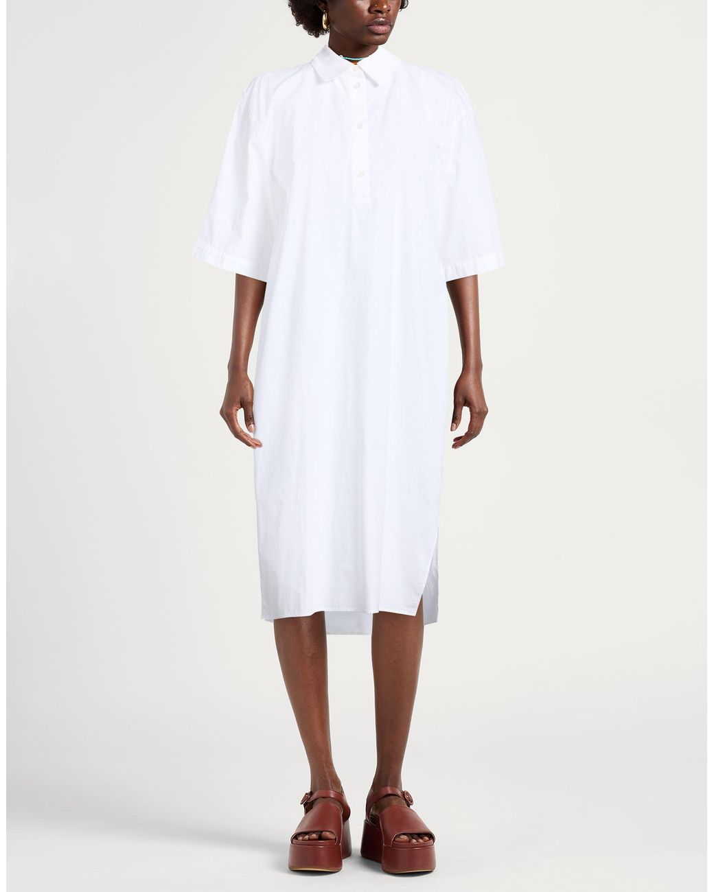 ARMANI EXCHANGE White Midi Dress