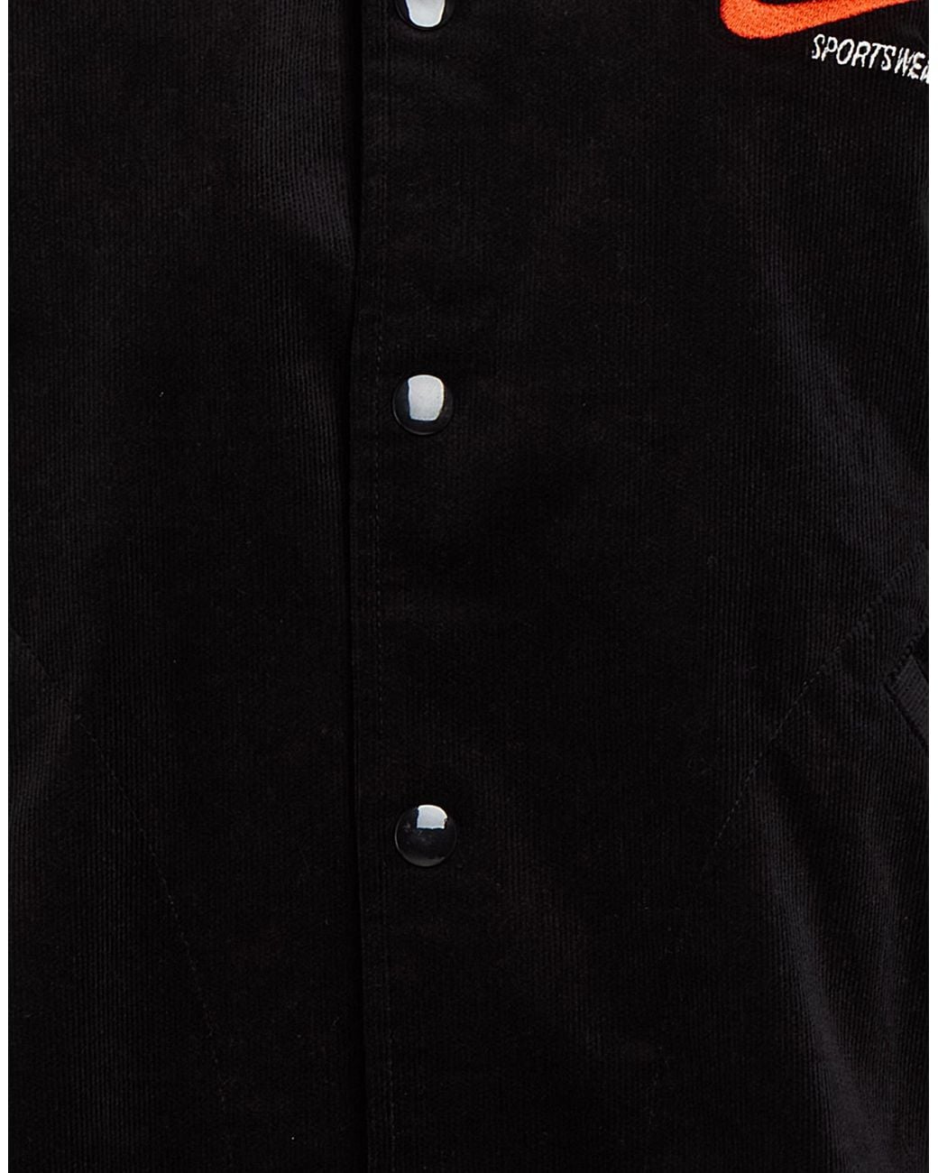 Nike Black Jacket Cotton, Elastane for men