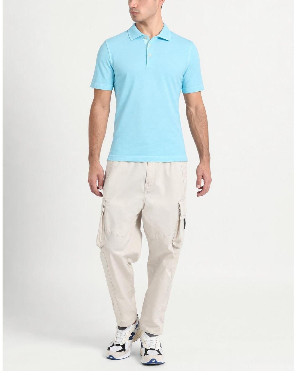 FILIPPO DE LAURENTIIS Blue Polo Shirt for men