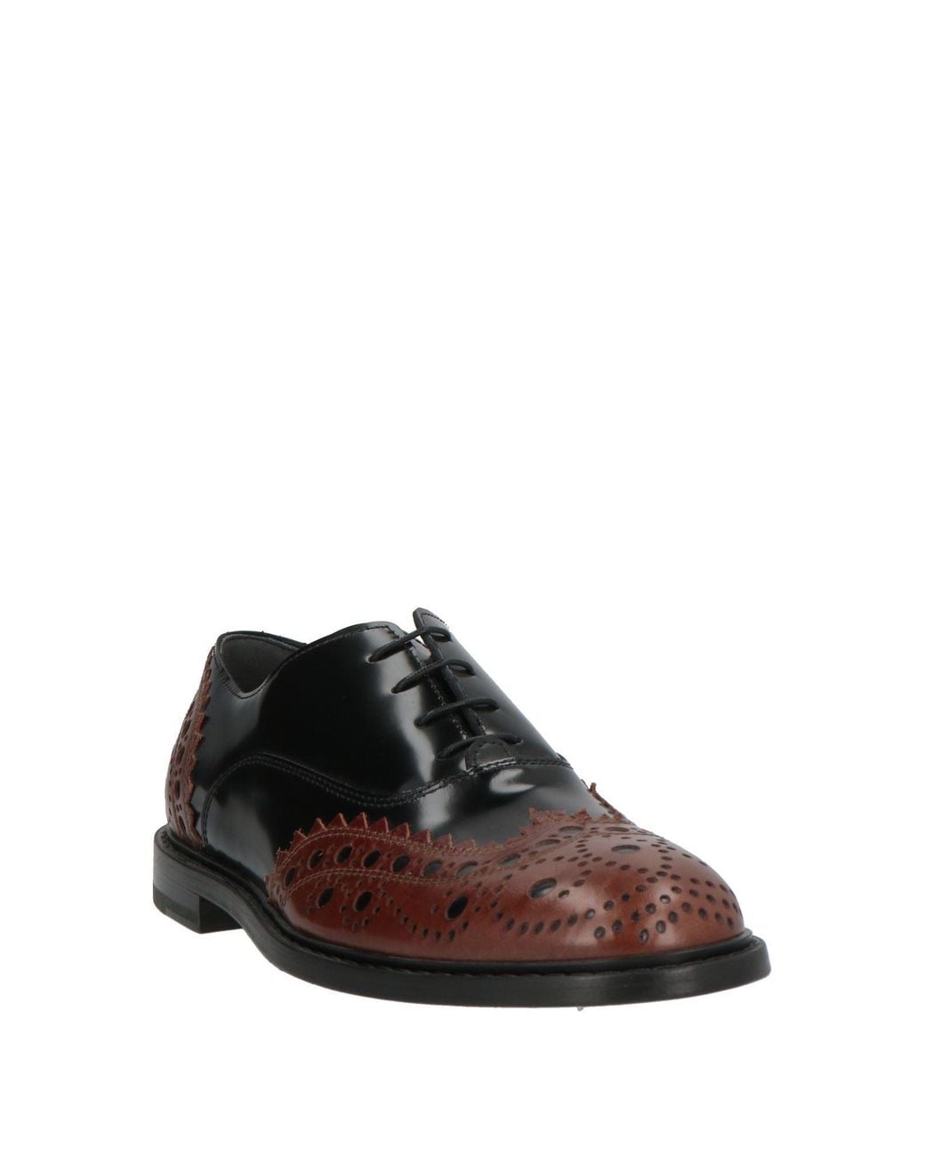 Moschino Brown Lace-Up Shoes Leather for men