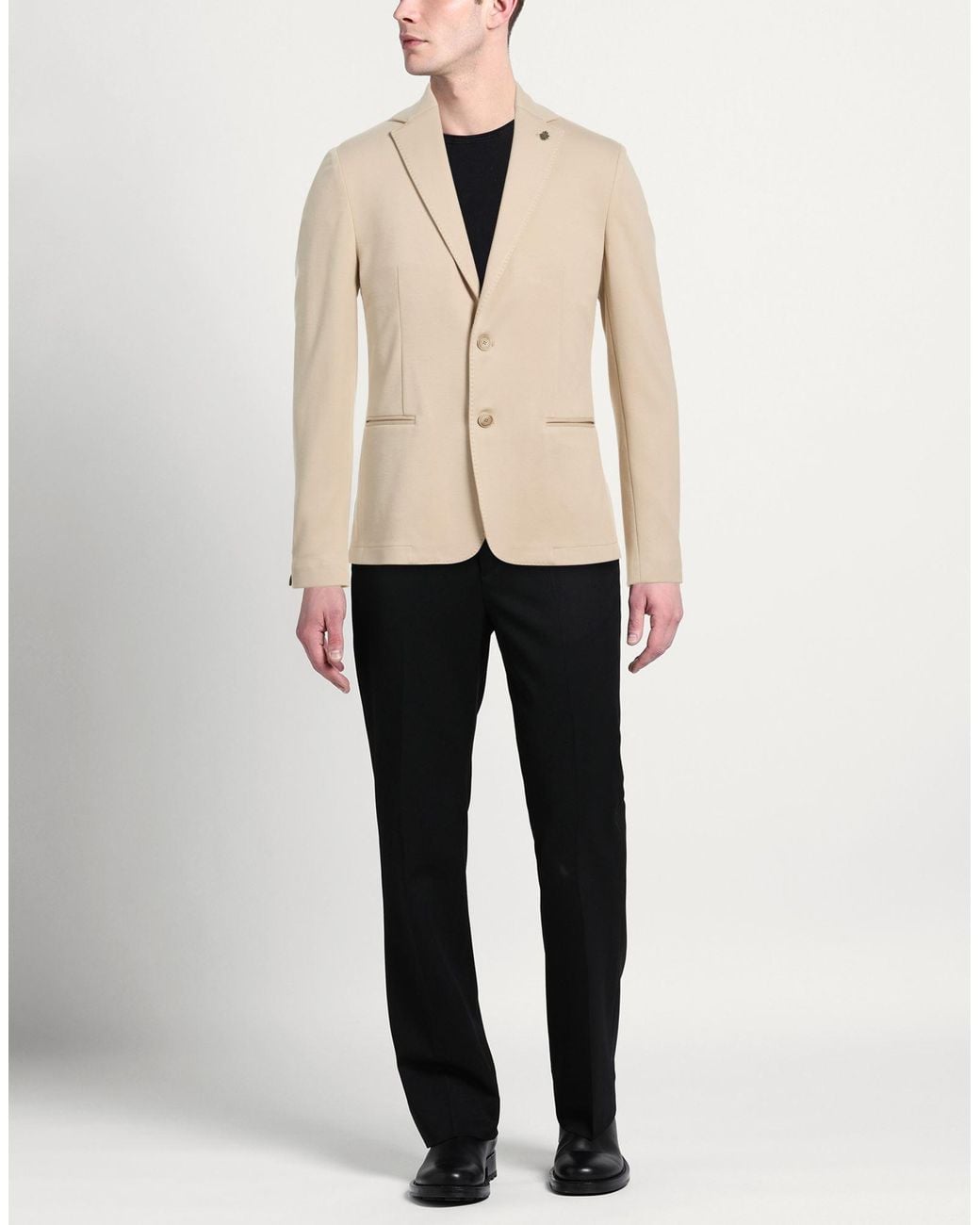 Daniele Alessandrini Natural Ivory Blazer Viscose, Nylon, Elastane for men
