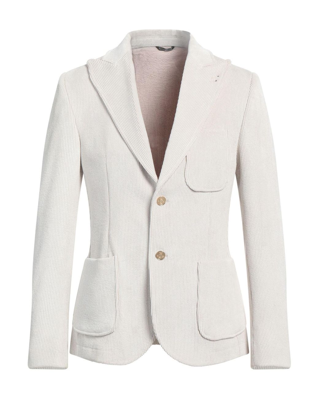 Daniele Alessandrini White Ivory Blazer Polyester, Polyamide, Elastane for men