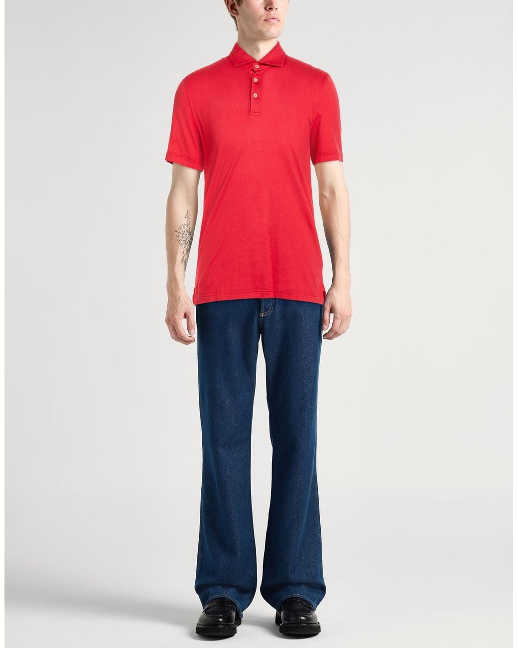 Polo Fedeli de hombre de color Red