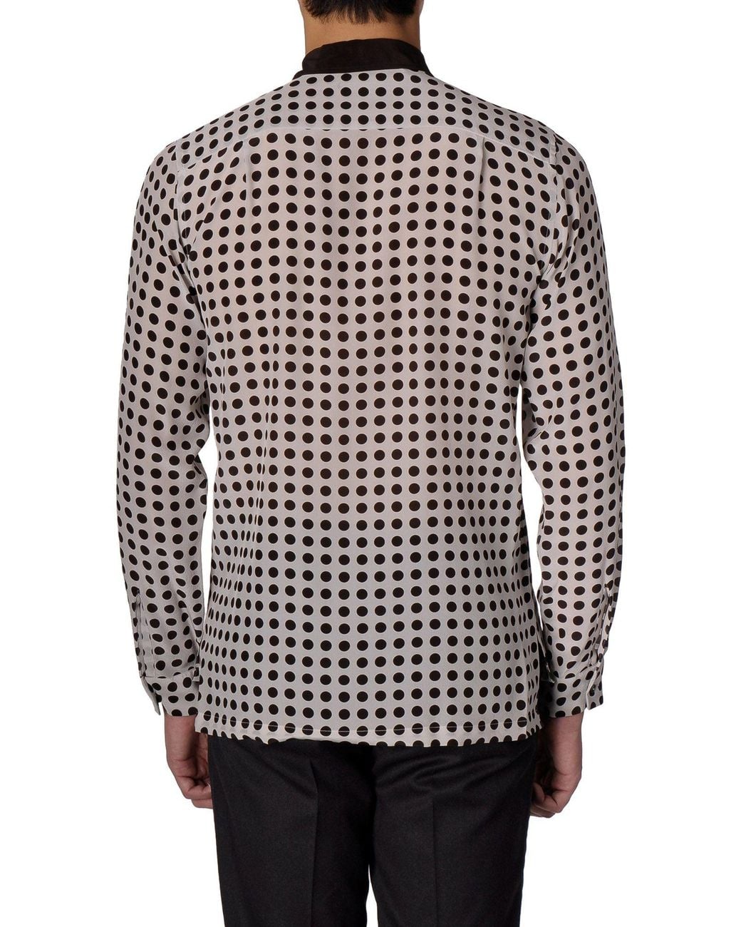 Dolce & Gabbana Gray Long Sleeve Shirt Silk for men