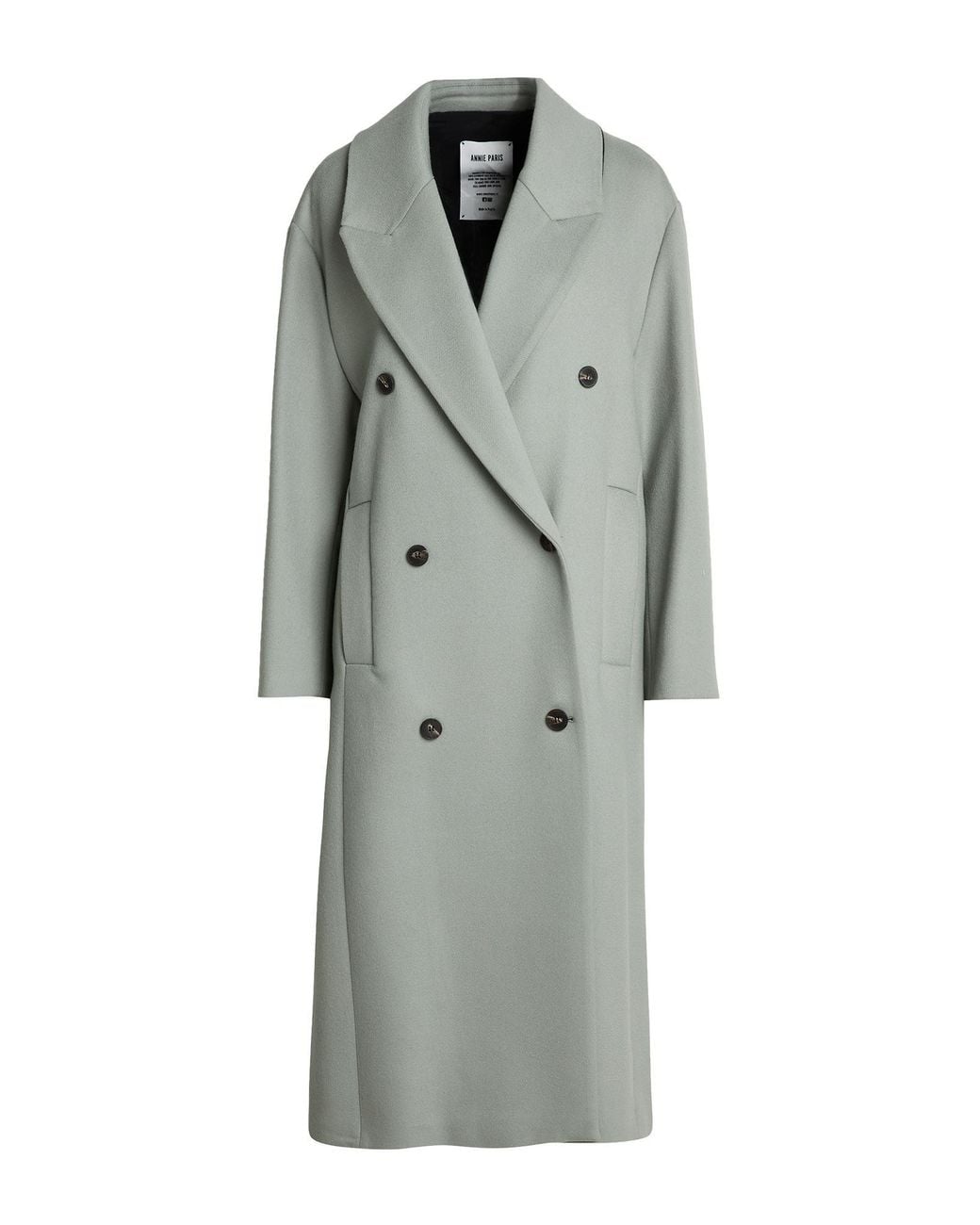 ANNIE PARIS Gray Light Coat Virgin Wool, Polyamide, Cashmere