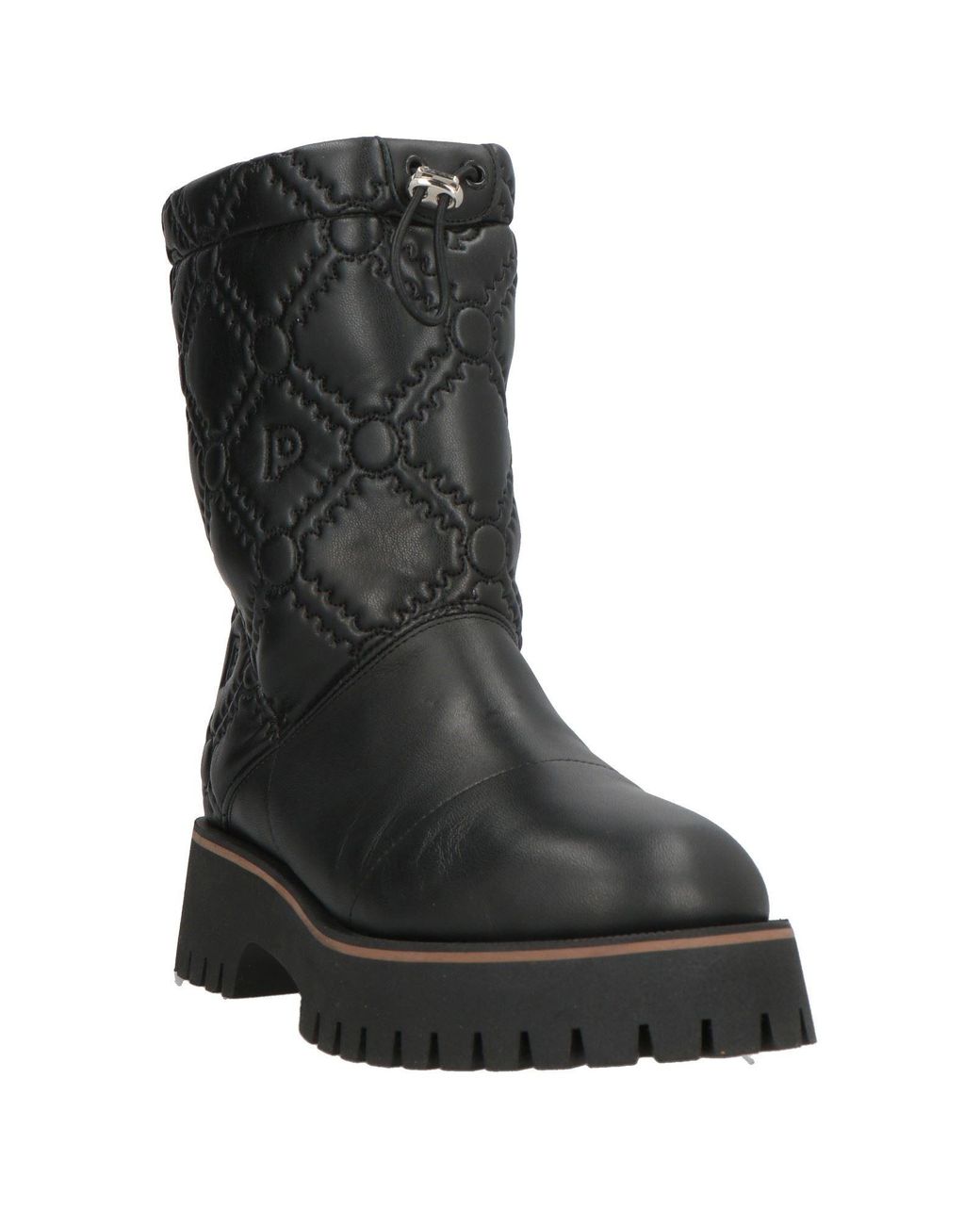 Pollini Black Ankle Boots Calfskin, Polyurethane