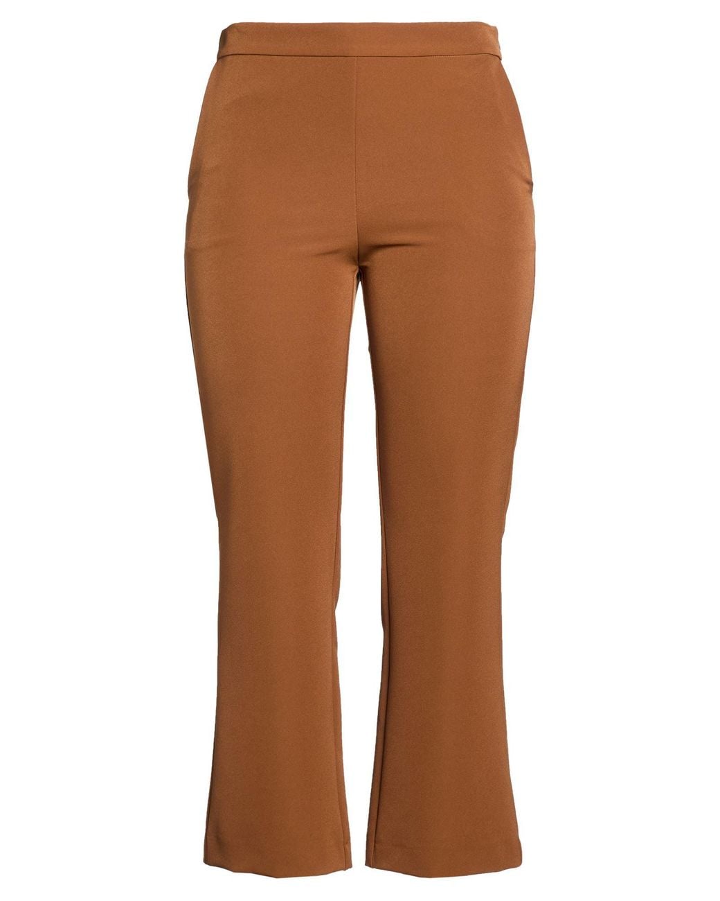 Maliparmi Brown Camel Pants Polyester, Elastane