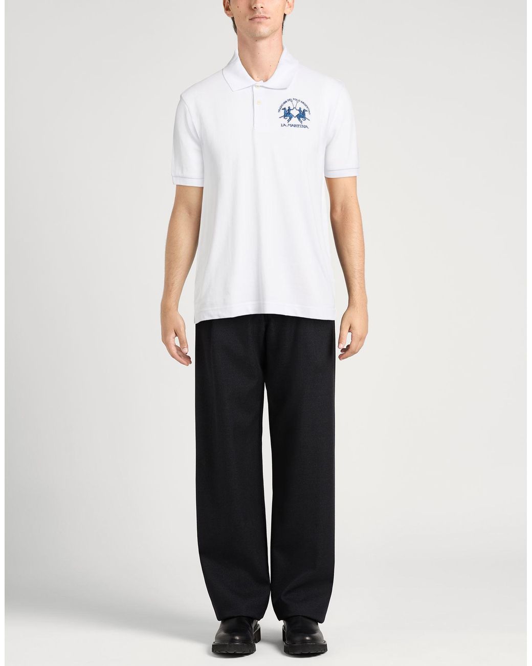 La Martina White Polo Shirt for men