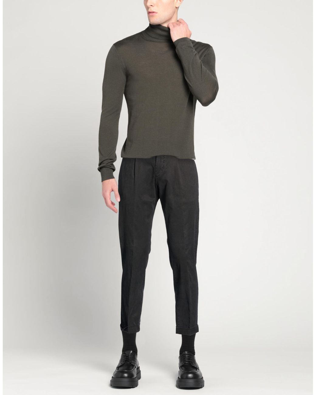 Briglia 1949 Gray Pants Cotton, Tencel, Silk, Elastane for men
