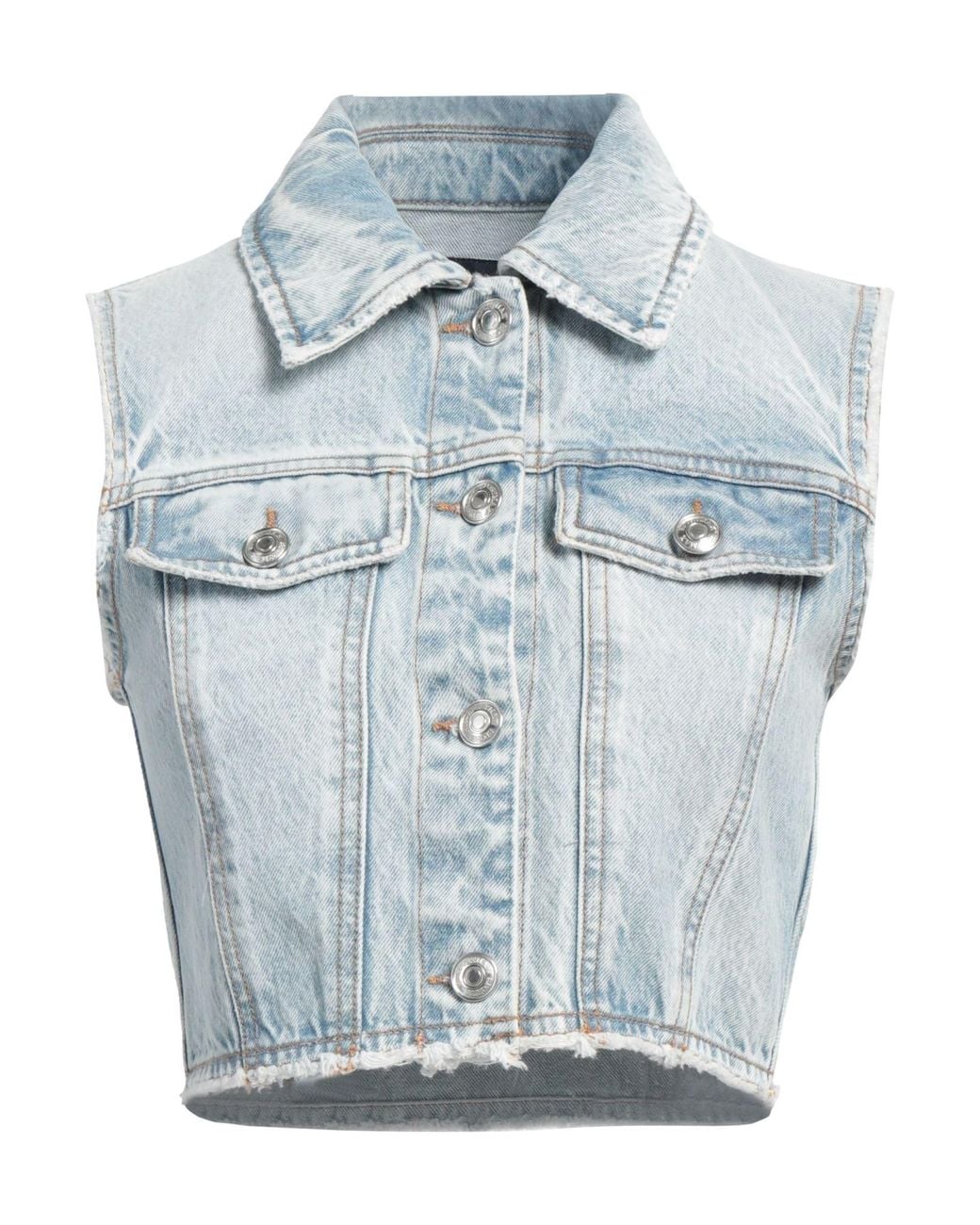 Sportmax Blue Denim Outerwear Cotton