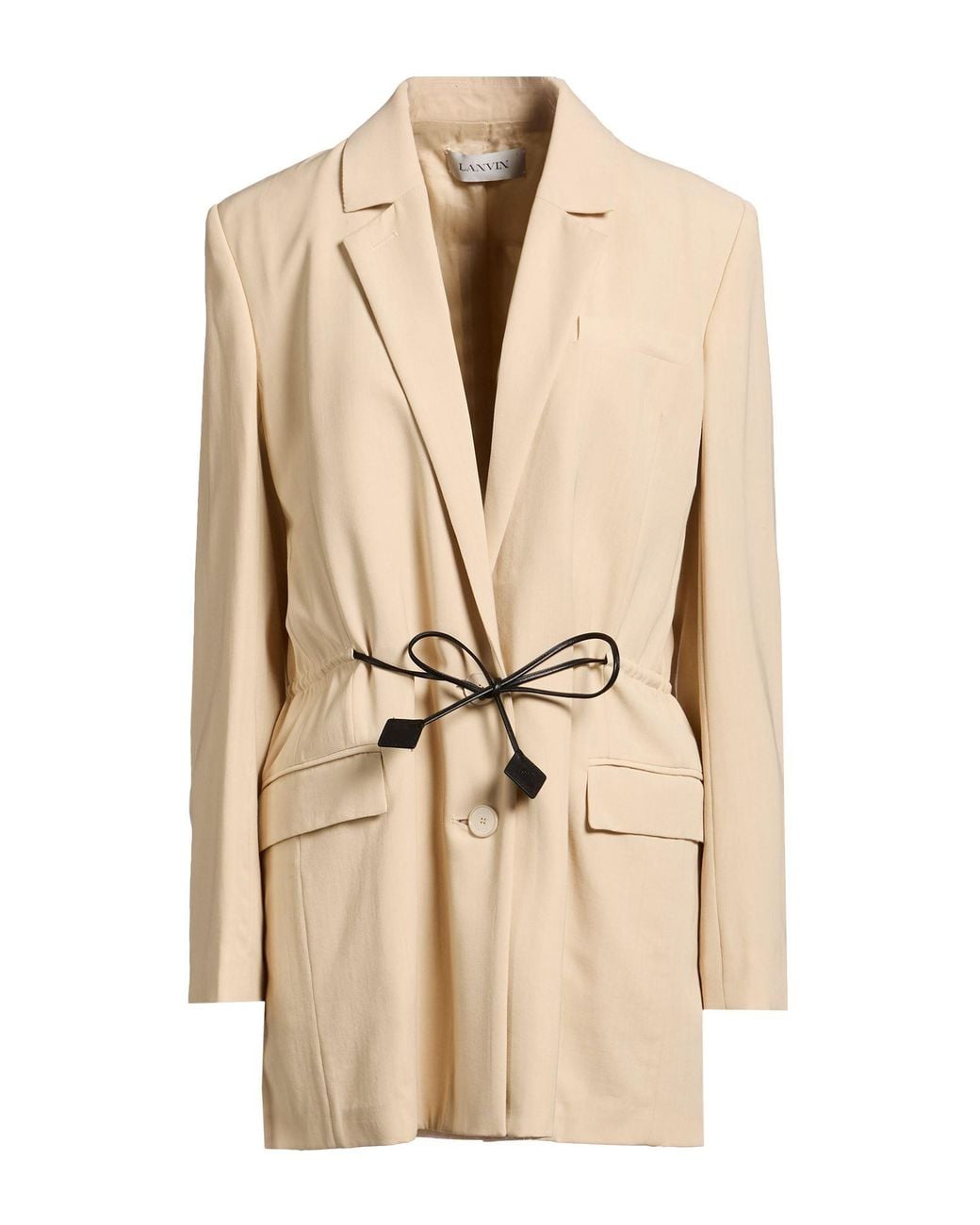Lanvin Natural Blazer Viscose, Wool