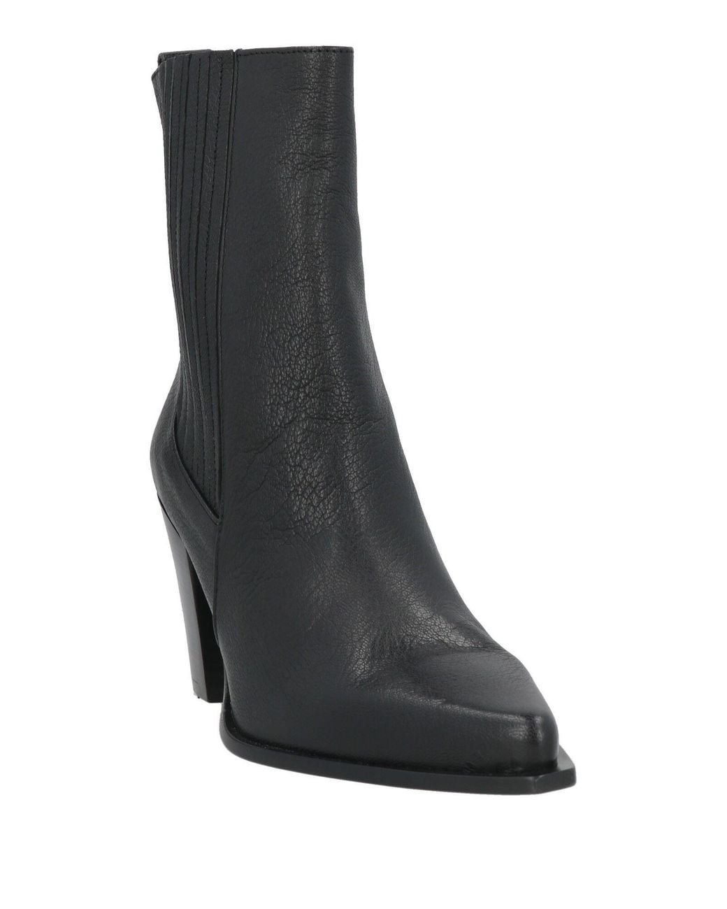 Pollini Black Ankle Boots Leather