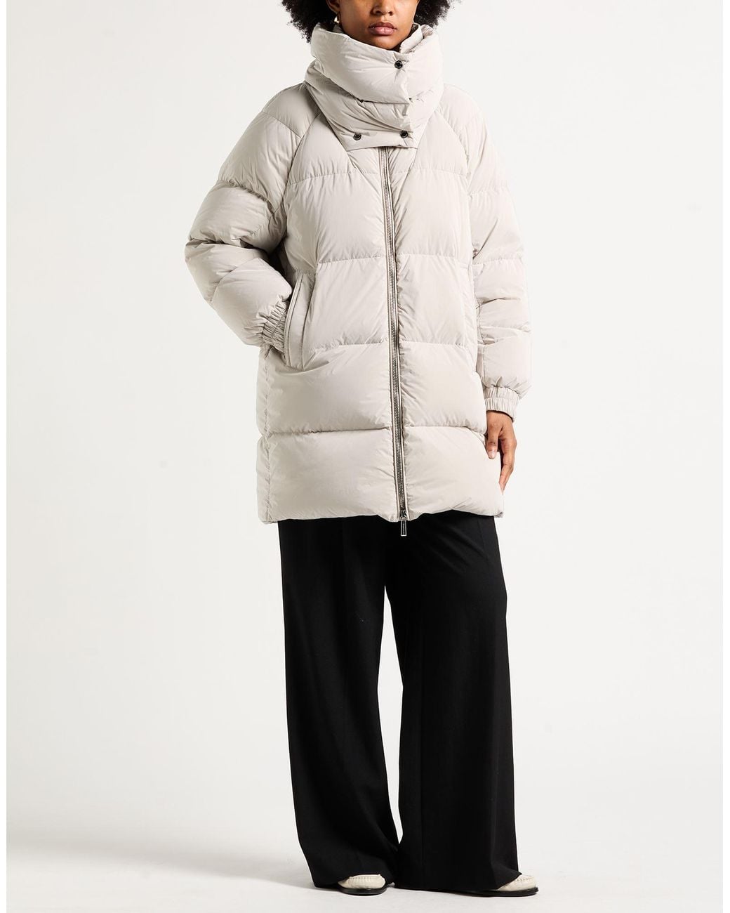 Moorer Gray Puffer Polyamide, Polyester