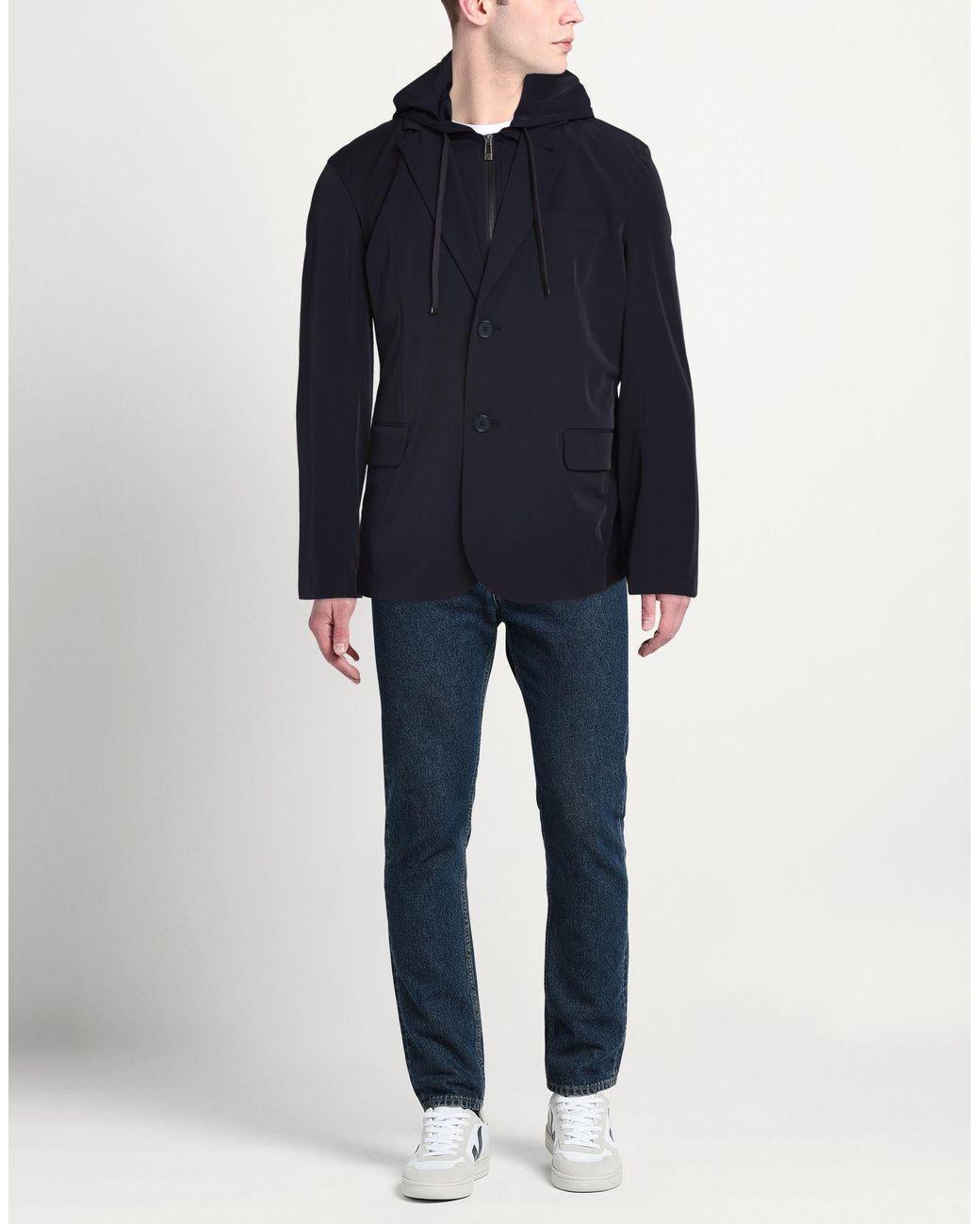 ARMANI EXCHANGE Blue Midnight Jacket Polyamide, Elastane for men