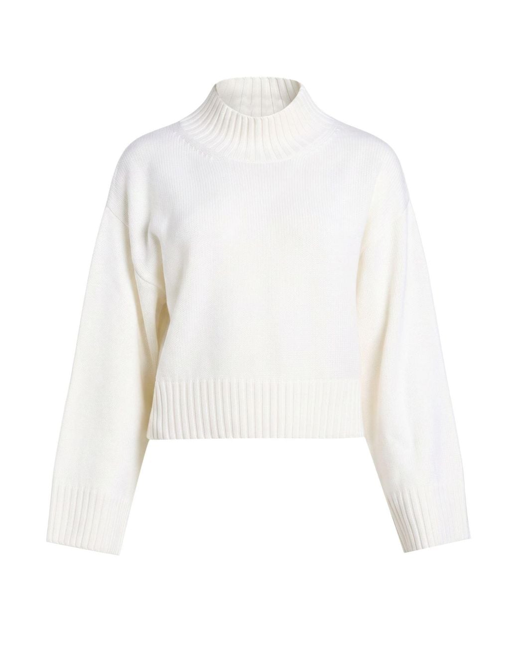 Fabiana Filippi White Turtleneck Virgin Wool