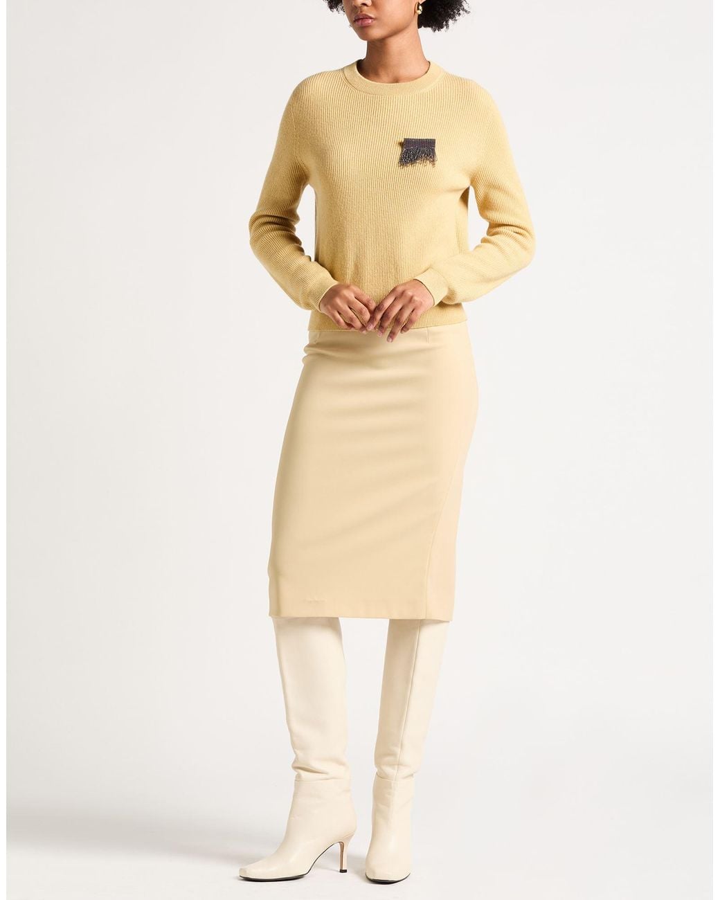 Brunello Cucinelli Yellow Marigold Sweater Cashmere