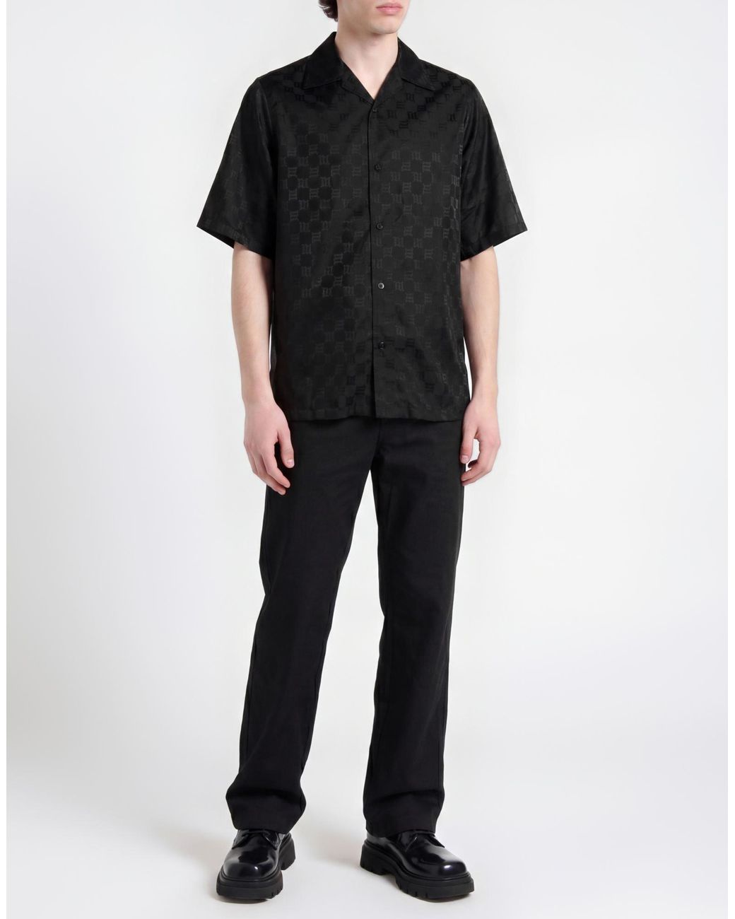 M I S B H V Black Shirt Polyamide for men