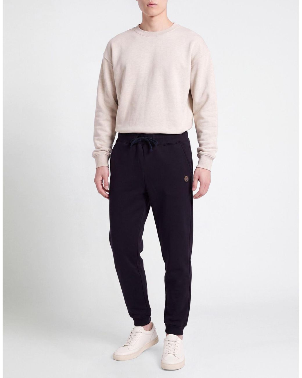 Museum Blue Pants Cotton, Polyester for men