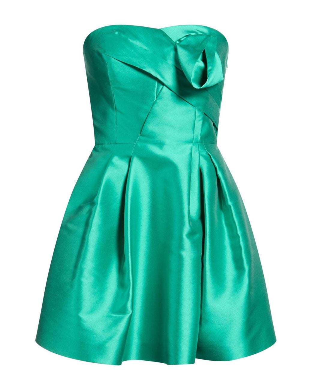 Alberta Ferretti Green Mini Dress Polyester, Silk