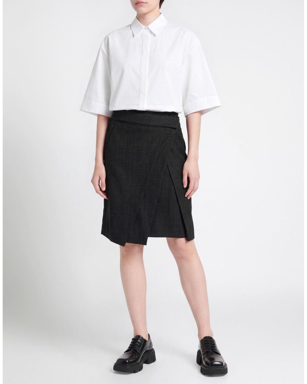 Moorer Blue Mini Skirt Wool, Polyester, Polyamide, Cotton, Cashmere