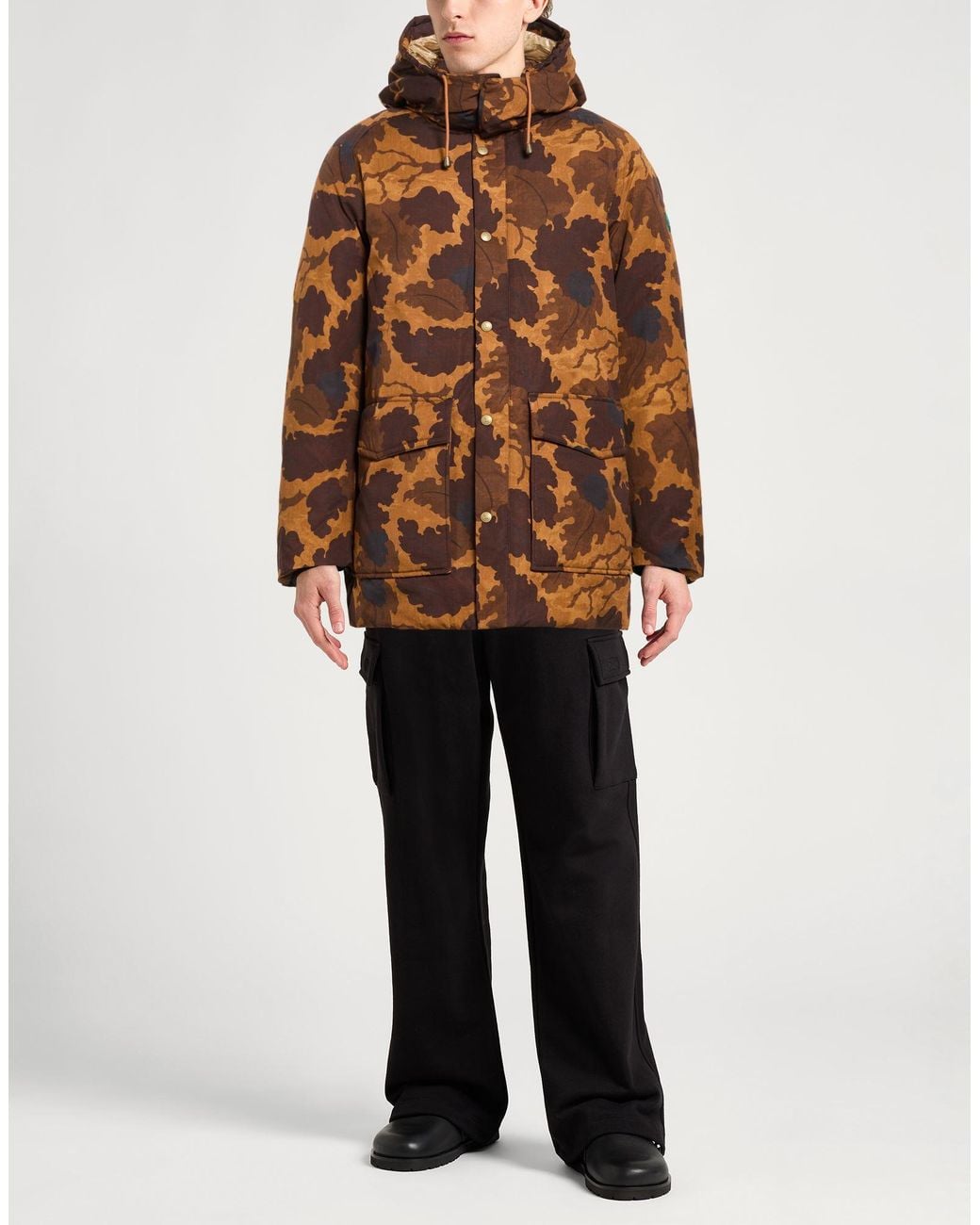 Woolrich Brown Camel Puffer Cotton for men