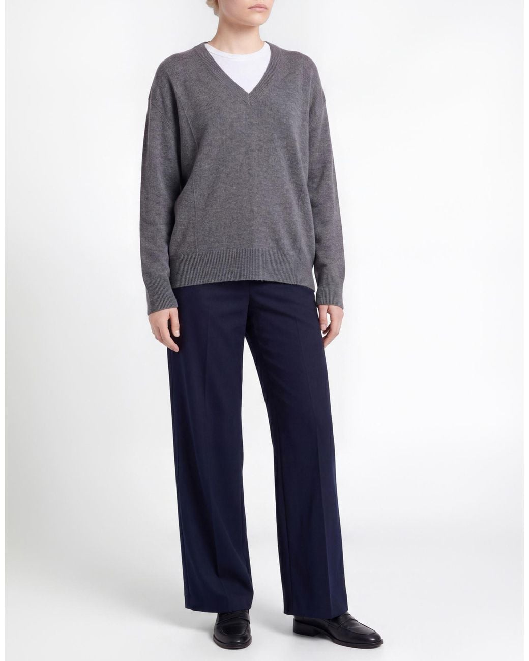 Jil Sander Gray Sweater Wool, Cashmere