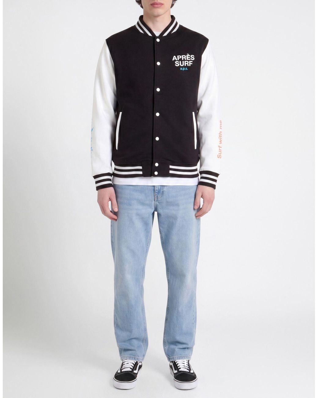 APRÈS SURF Black Sweatshirt Cotton, Polyester for men