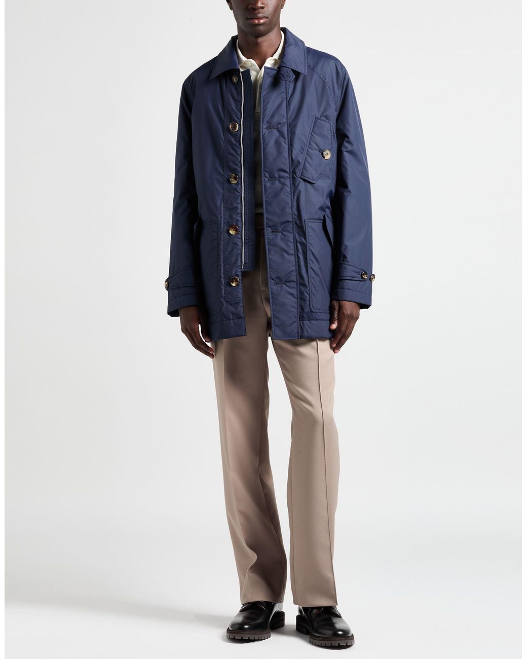 Brunello Cucinelli Blue Coat for men