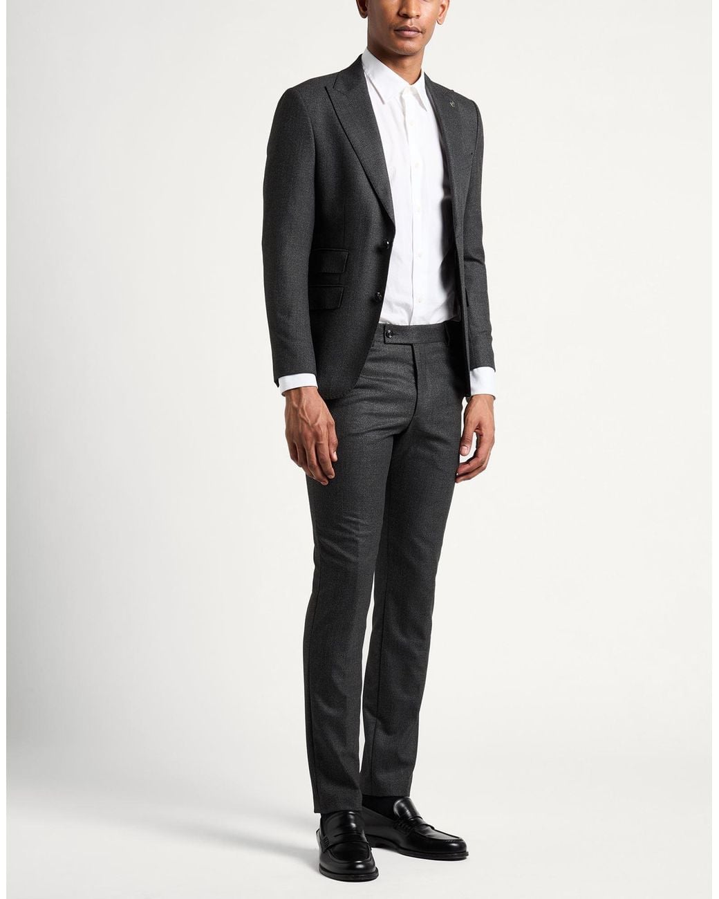 SUIT SARTORIA Black Suit Pes, Viscose, Elastane for men